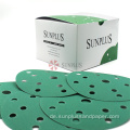 Grüne Filmhaken und Schleifenschleifenpapierscheiben